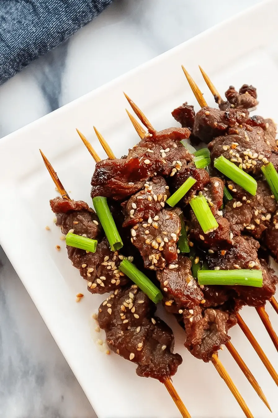 The Fast Way to Tender Asian Sesame Beef Skewers
