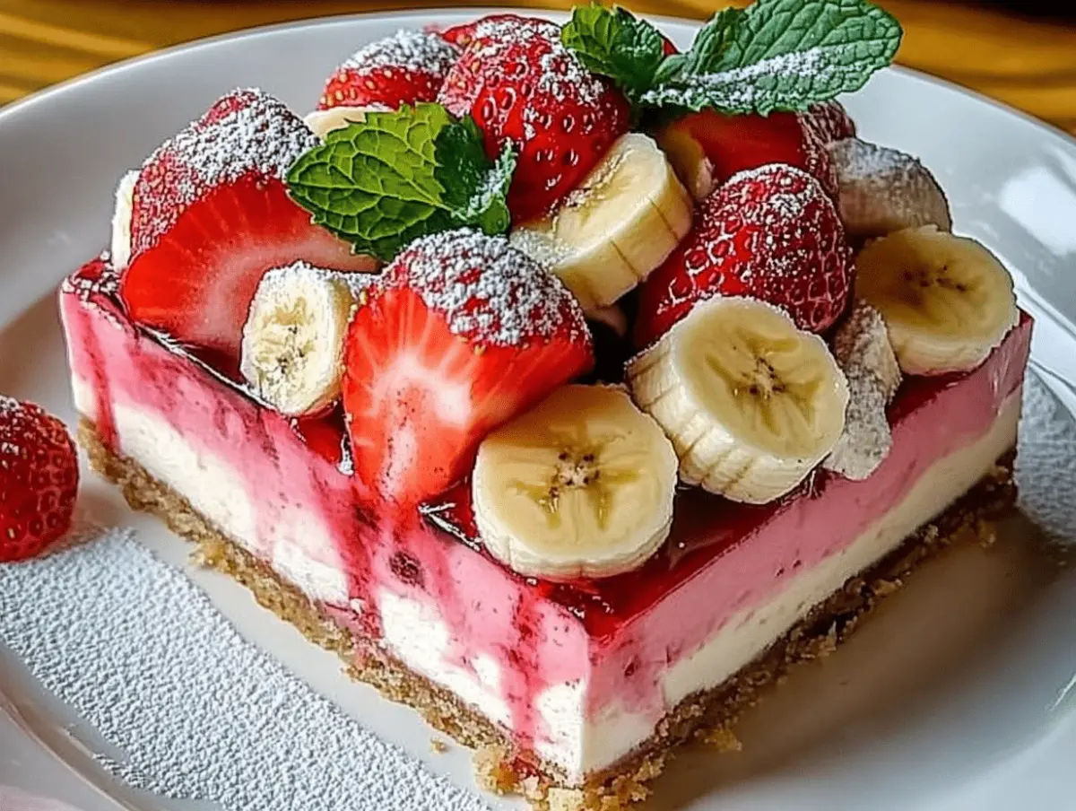 Banana-Strawberry Cheesecake Fantasy