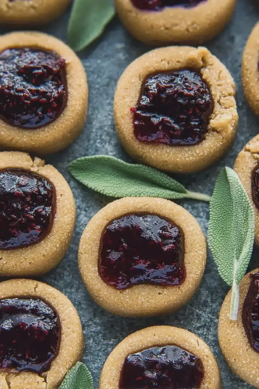 The Cookie I Bring to Gatherings: Blackberry Sage Thumbprints