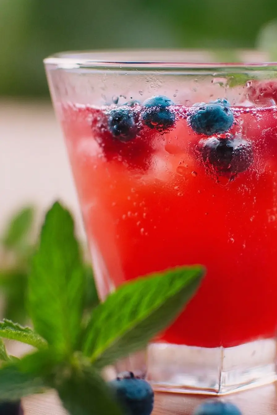 The Blueberry Raspberry Iced Tea Cooler I Make Every Summer