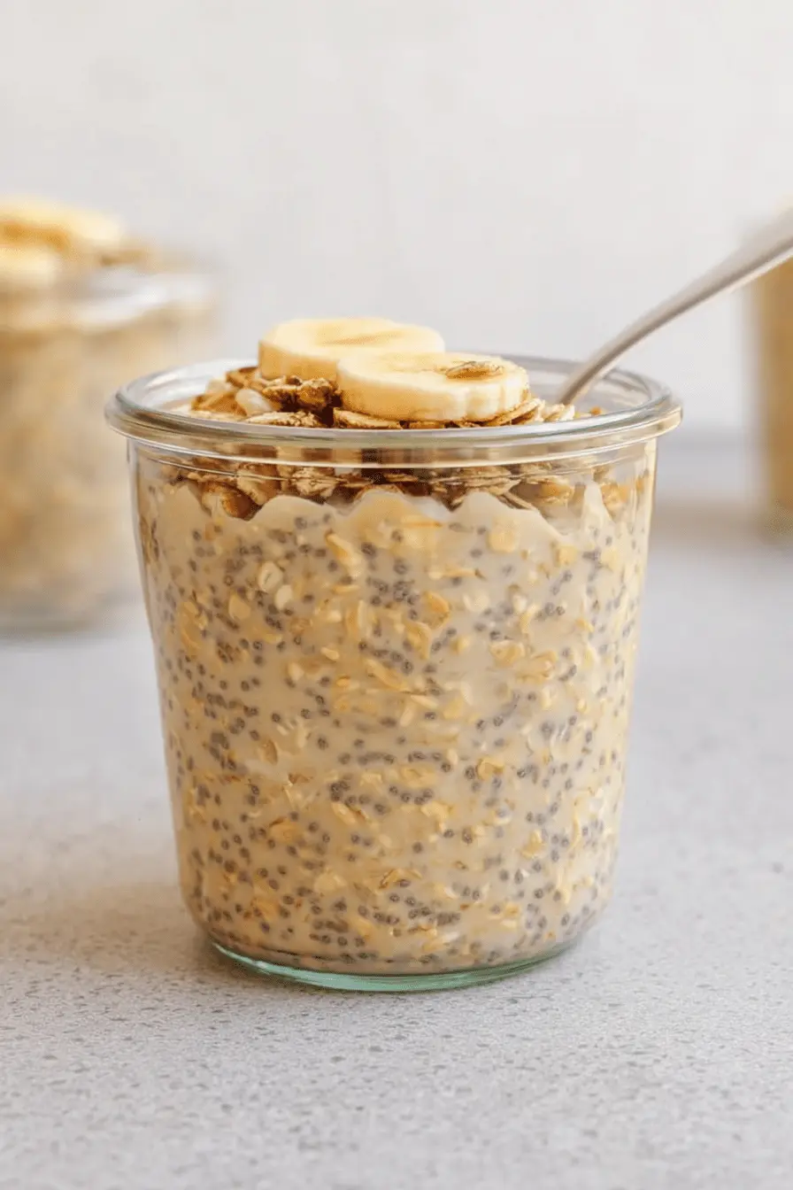 Easy Brown Sugar Overnight Oats with Bananas and Cinnamon