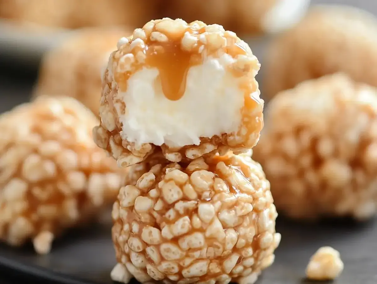 Irresistible Caramel Marshmallow Rice Krispie Balls: A Fun No-Bake Treat