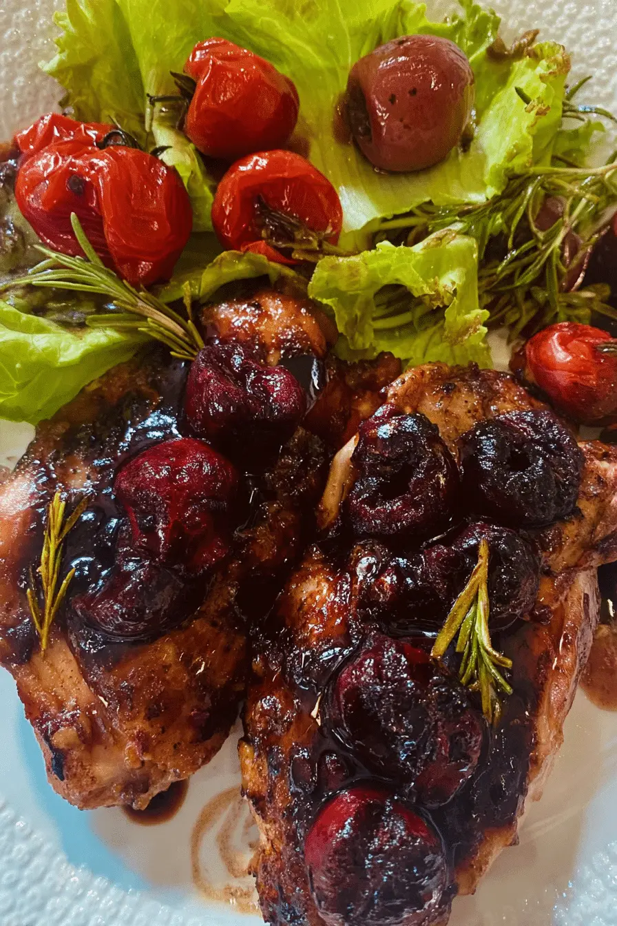 How I Finally Nailed Cherry Chicken with Balsamic Rosemary Glaze