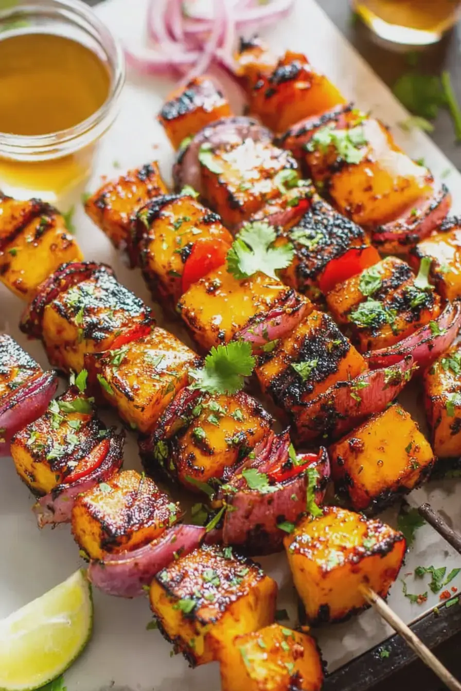 The 30-Minute Chili-Lime Tofu and Peach Skewers for Busy Summer Grills