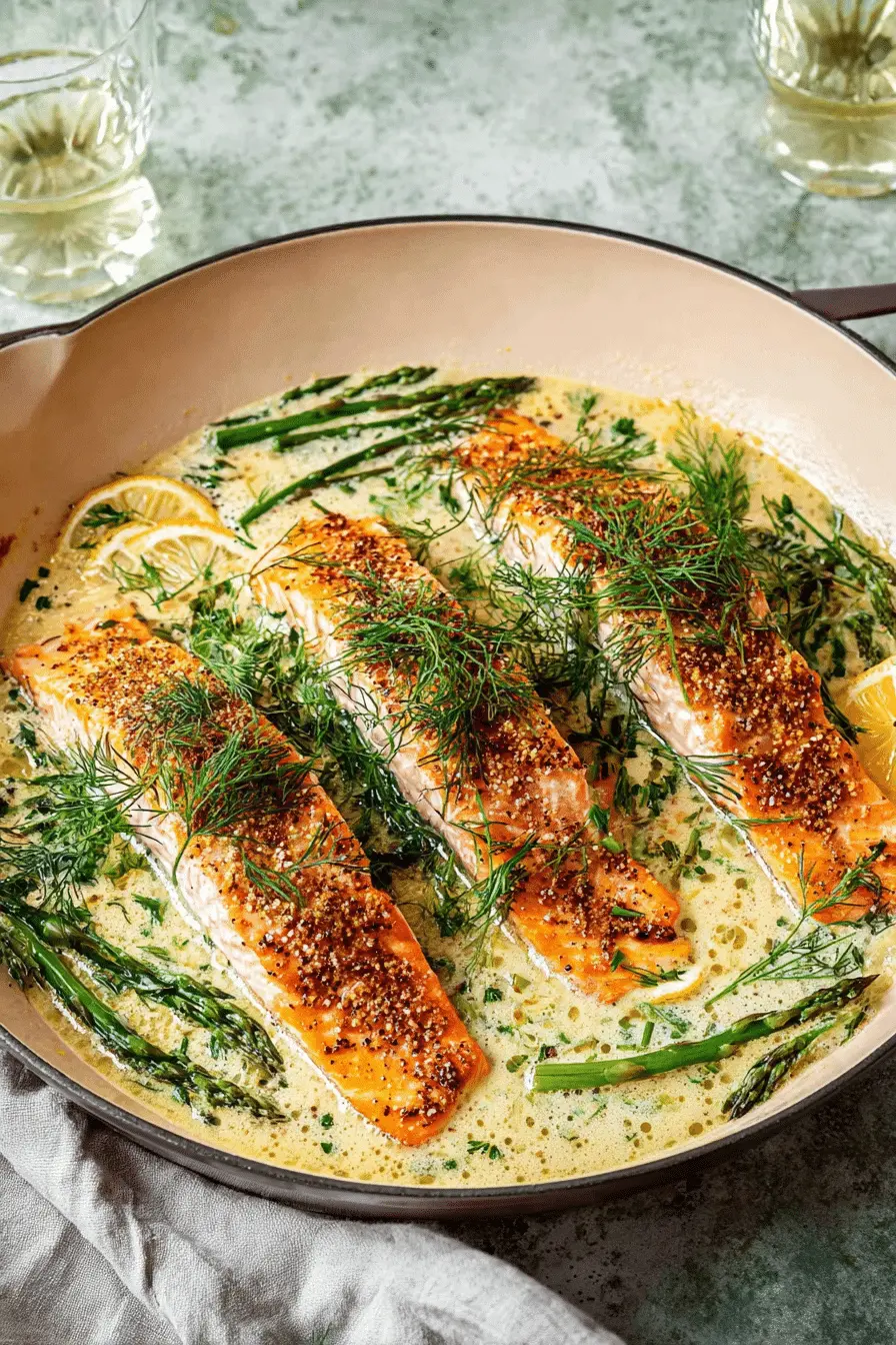 Creamy Spring Salmon: An Easy & Flavorful Weeknight Dinner