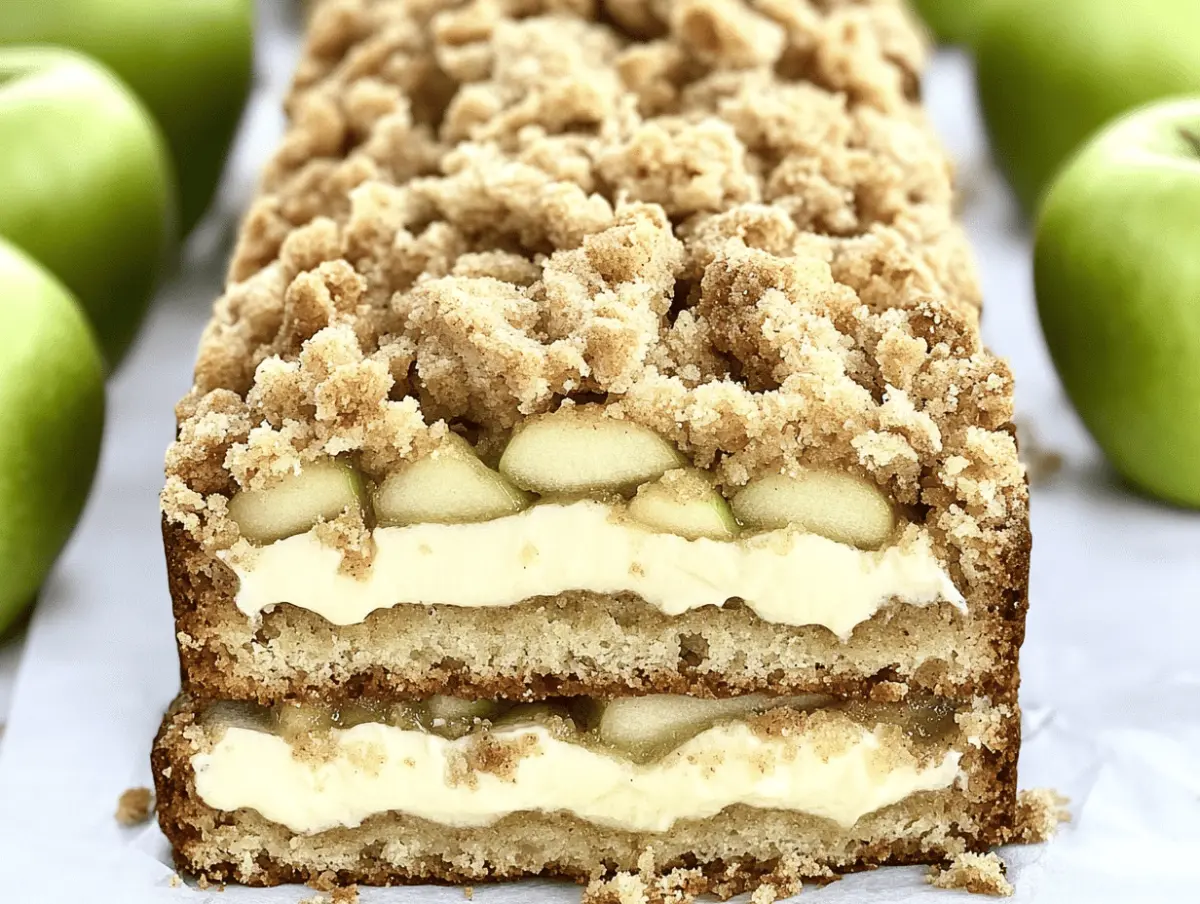 Delicious Apple Crisp Cheesecake Bread