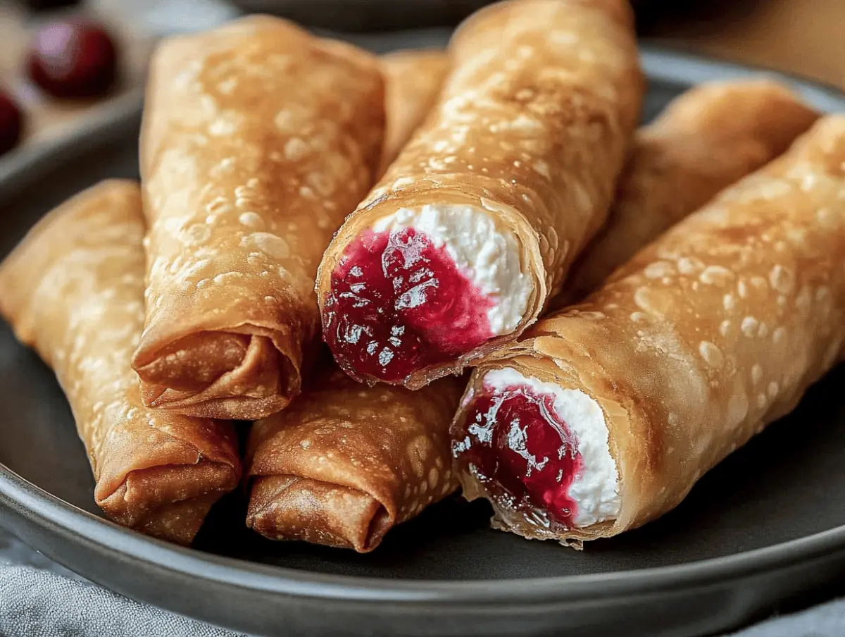 Preview of Delicious Cherry Cheesecake Egg Rolls