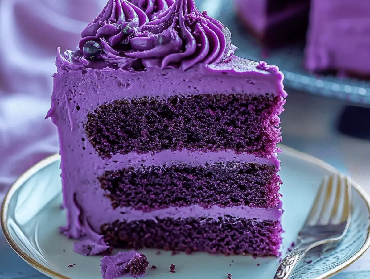 Delicious Purple Velvet Cake Delight