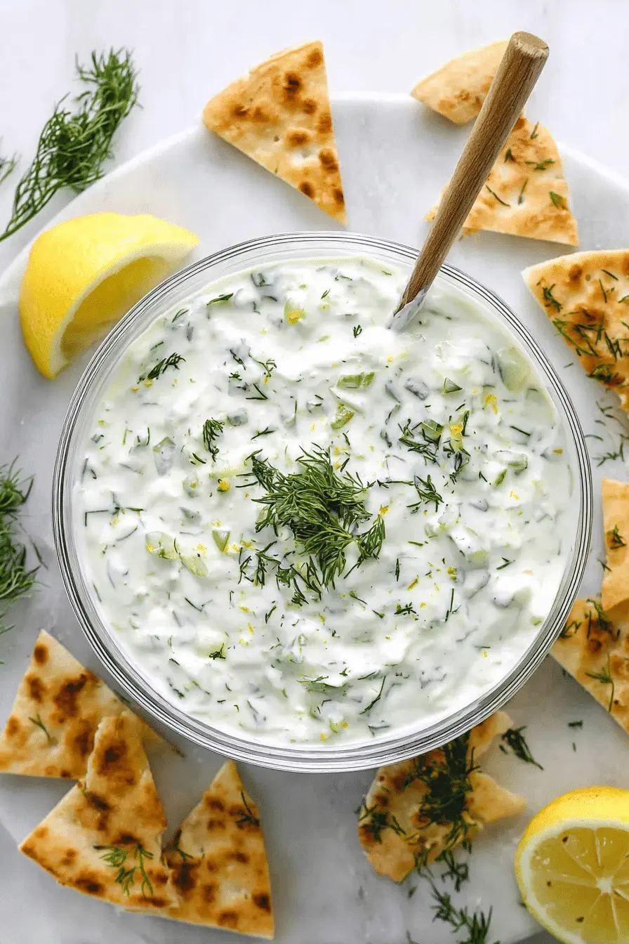 Easy 10 Minute Healthy Tzatziki Sauce: A Quick & Delicious Dip for Any Occasion