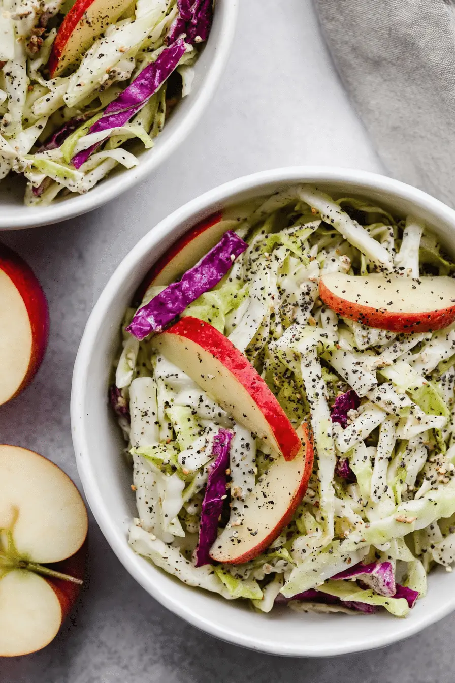 My Go-To Easy Apple Slaw with Poppyseed Dressing