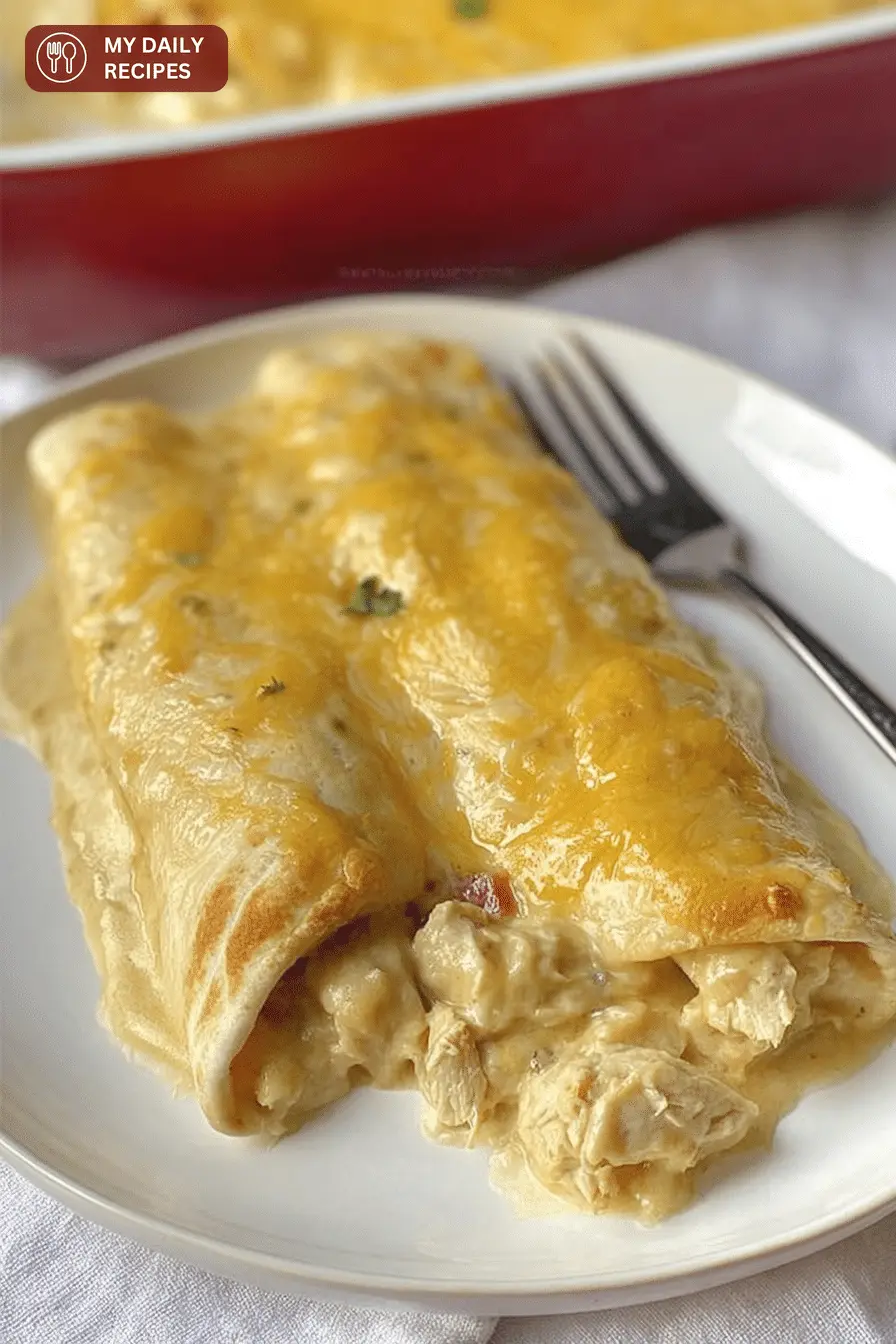 Easy Creamy White Chicken Enchiladas – Weeknight Dinner Delight