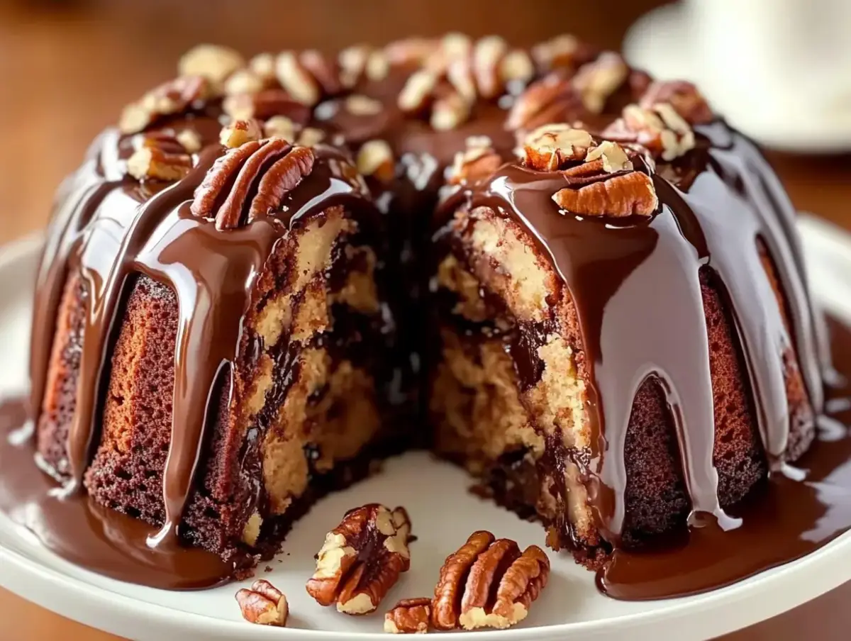 Decadent German Chocolate Pecan Pound Cake Delight: A Show-Stopping Dessert