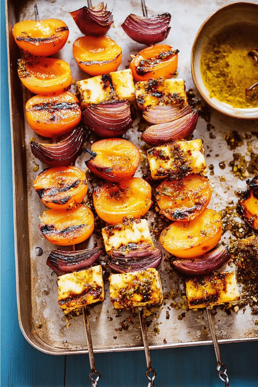 The Skewers I Make Every Summer — Halloumi, Apricot & Pistachio