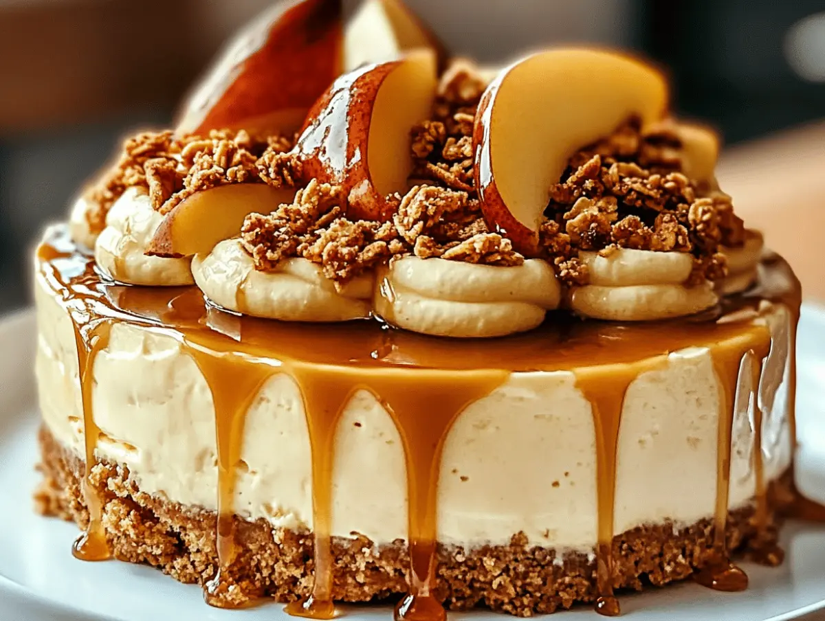 Indulge in Apple Crisp Cheesecake Delight