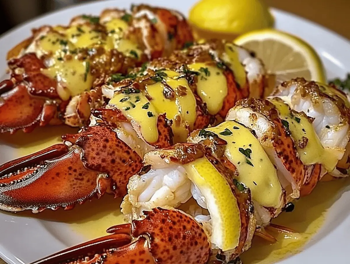 Lemon Garlic Lobster Tails