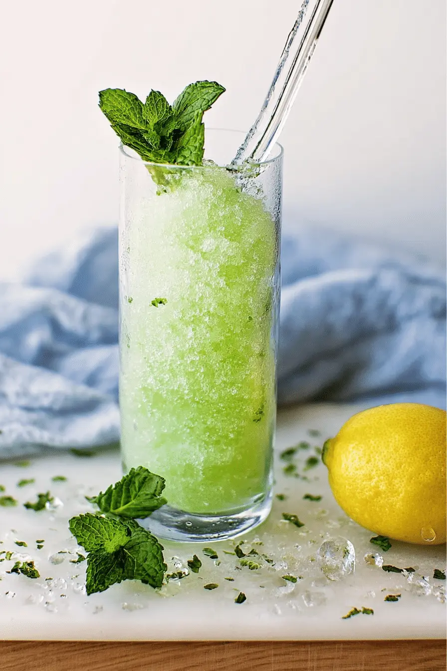 The Mint Lemonade Slushie I Make for Every Summer Party
