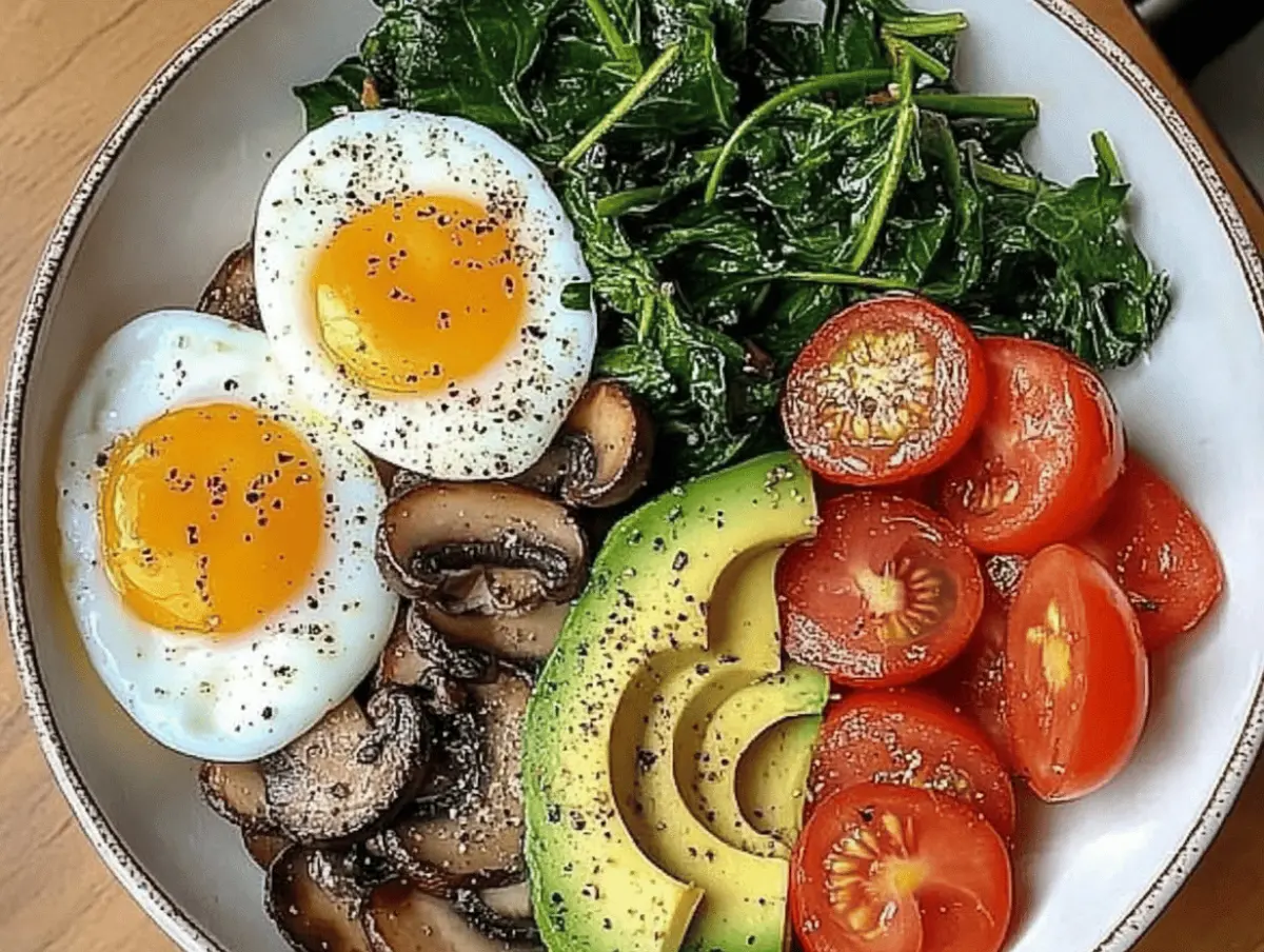Mushroom and Avocado Breakfast Plate
