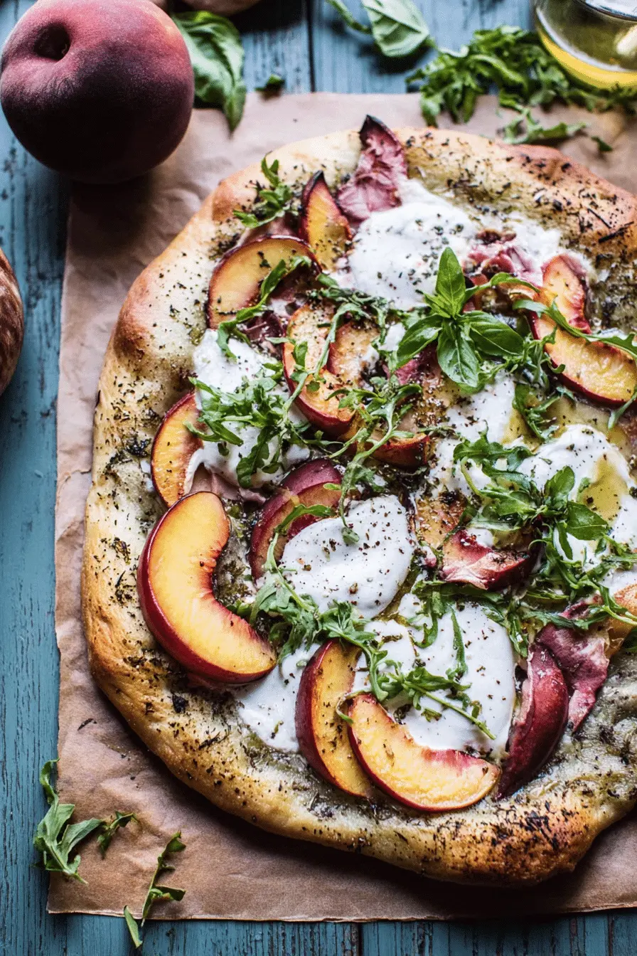 The Peach and Burrata Pizza I Bring to Every Summer Party