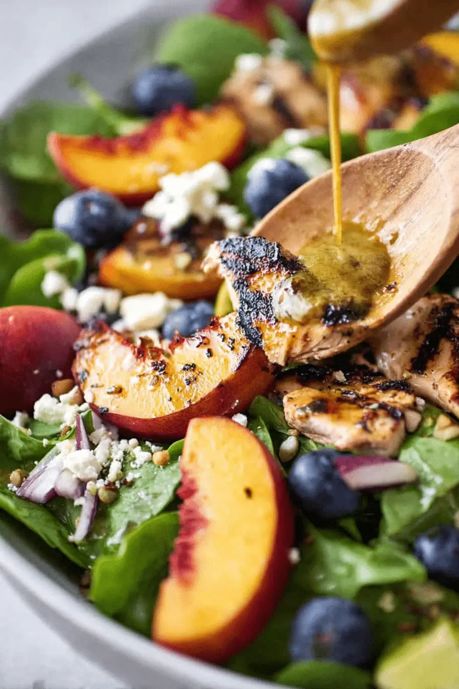 Preview of The Peach Salad I Make Every Summer — Grilled Peaches & Chicken