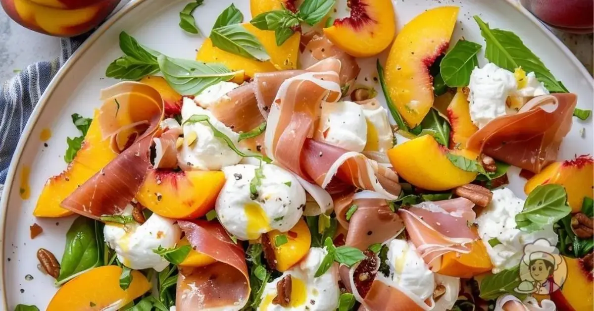 Prosciutto & Burrata Peach Salad
