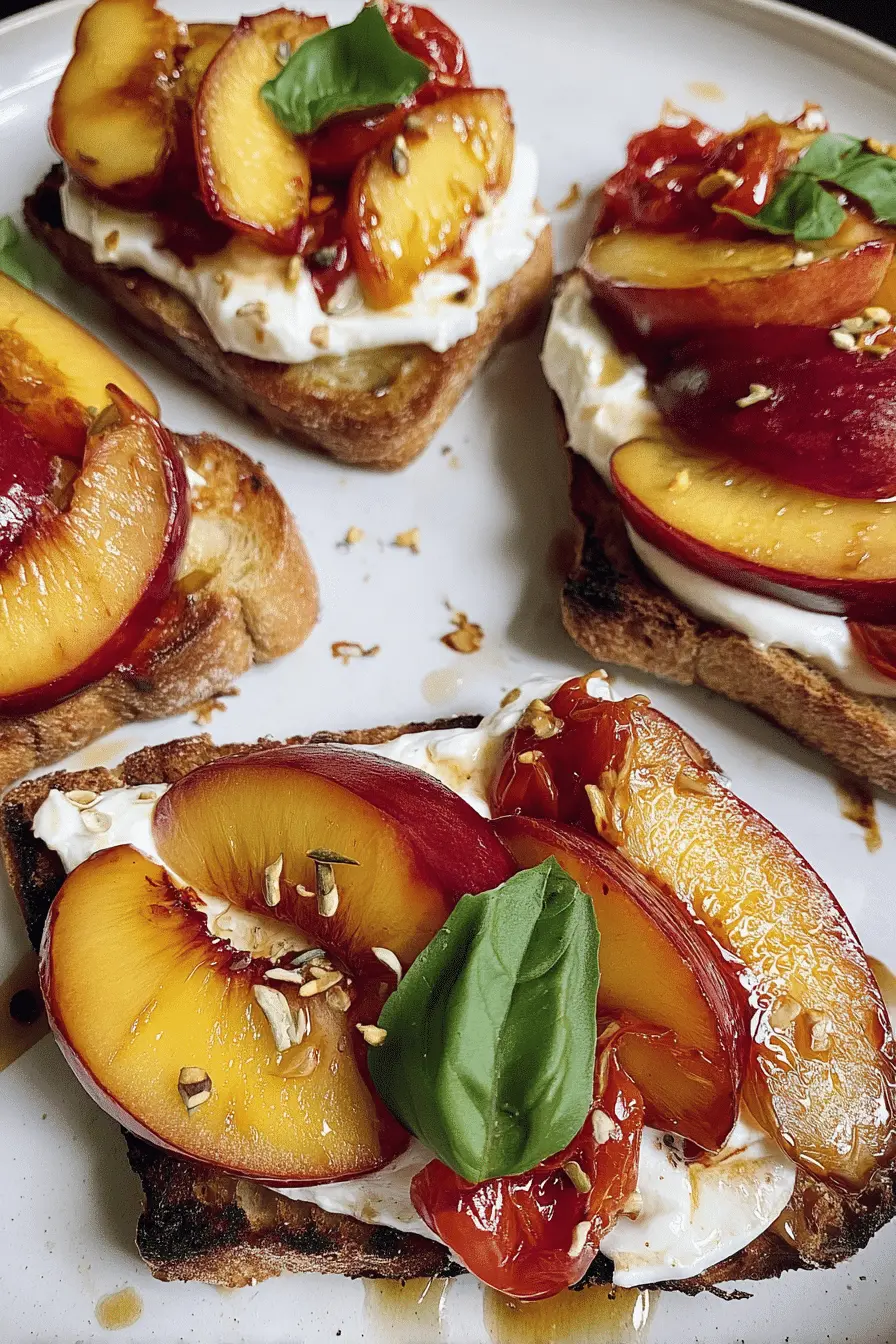 How I Serve Sourdough Toast with Grilled Nectarine and Burrata
