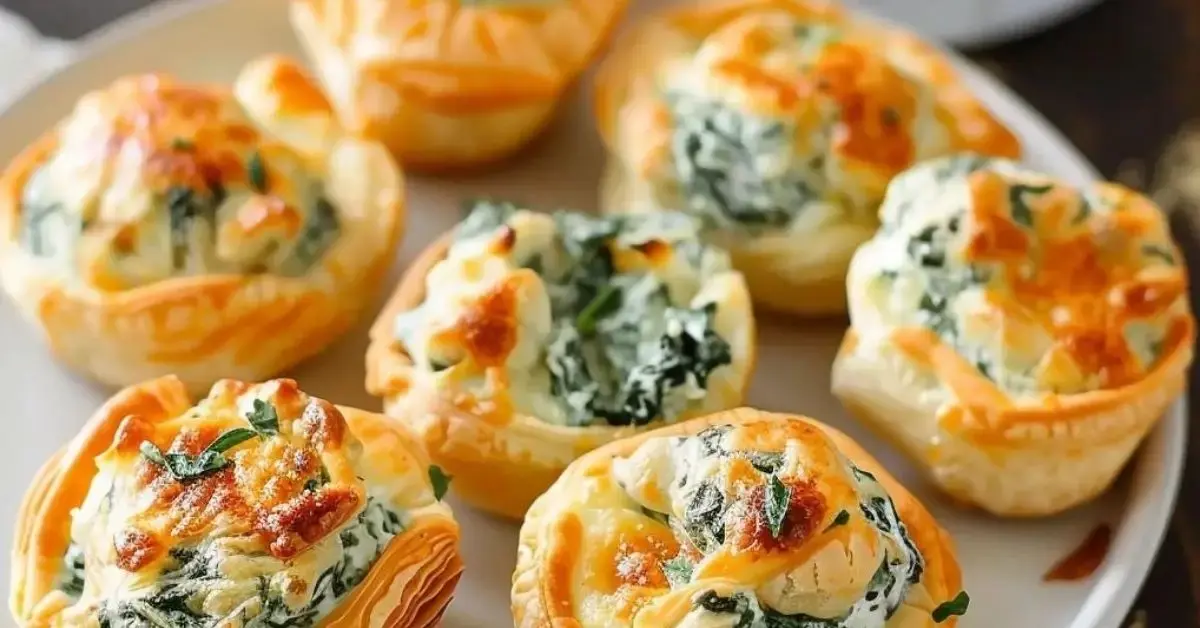 Spinach Dip Puff Bites