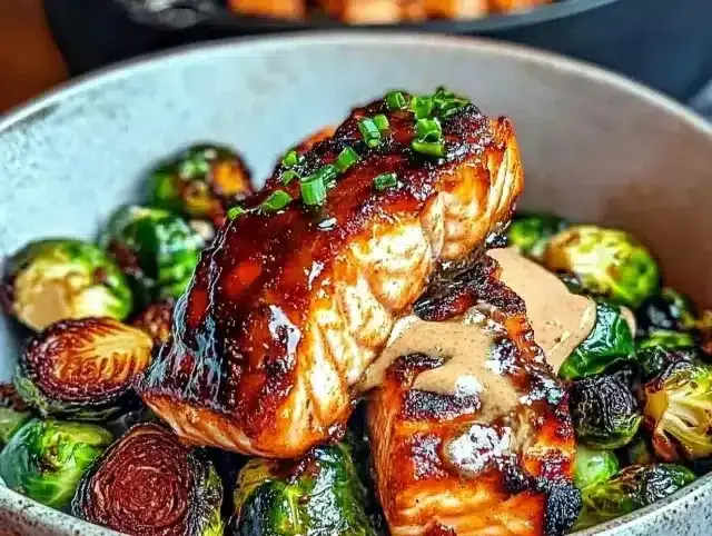 Mouthwatering Teriyaki Salmon Bowls with Brussels Sprouts