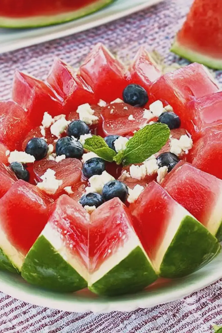 My Go-To Summer Salad: Watermelon, Feta and Blueberry Salad