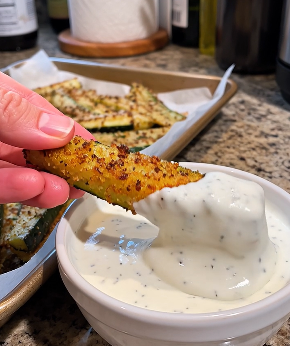 Step 5 for Crispy Parmesan Zucchini Fries: A Healthy Twist on Classic Fries