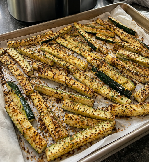 Step 4 for Crispy Parmesan Zucchini Fries: A Healthy Twist on Classic Fries