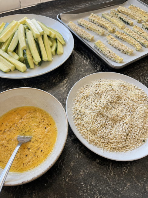 Step 2 for Crispy Parmesan Zucchini Fries: A Healthy Twist on Classic Fries