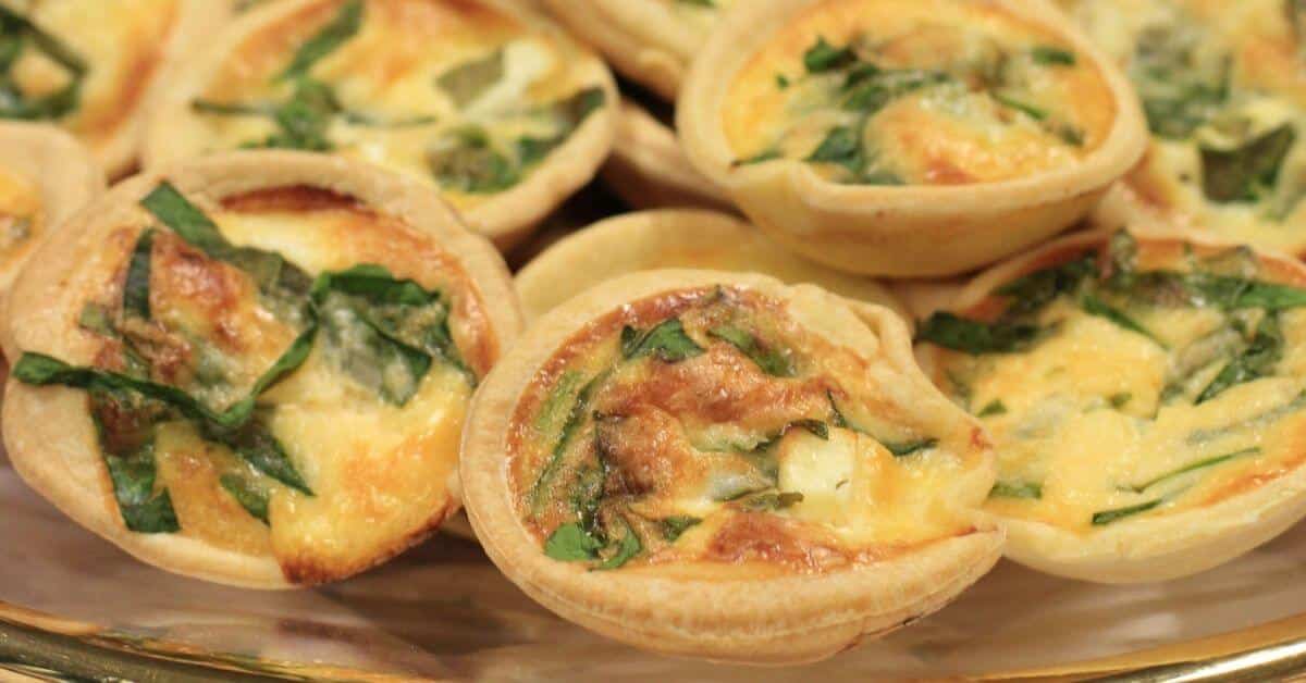 Mini Spinach Feta Quiches