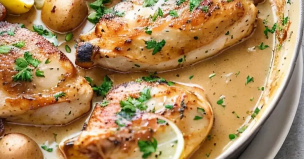 Chicken and Potatoes with Dijon Cream Sauce