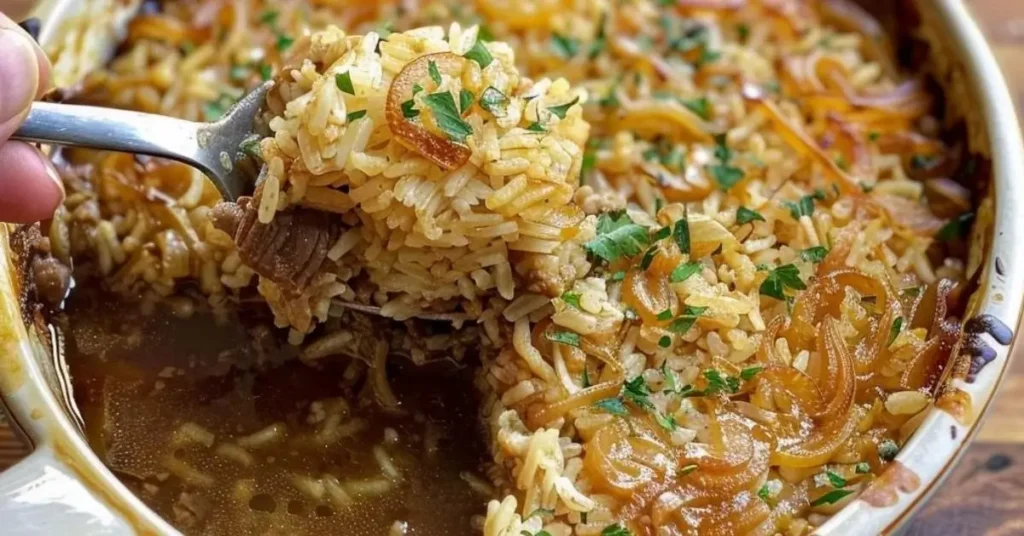 Stick of Butter Rice with French Onion Soup