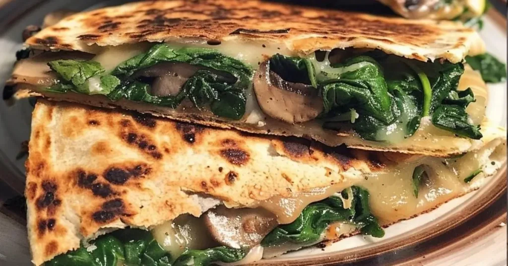 Spinach and Mushroom Quesadillas