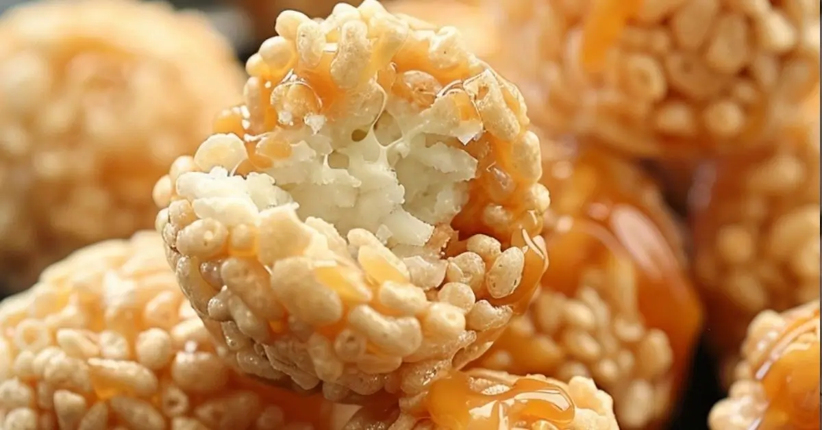 Caramel Marshmallow Rice Krispie Balls