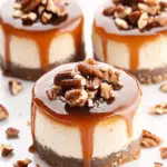 No Bake Turtle Mini Cheesecakes