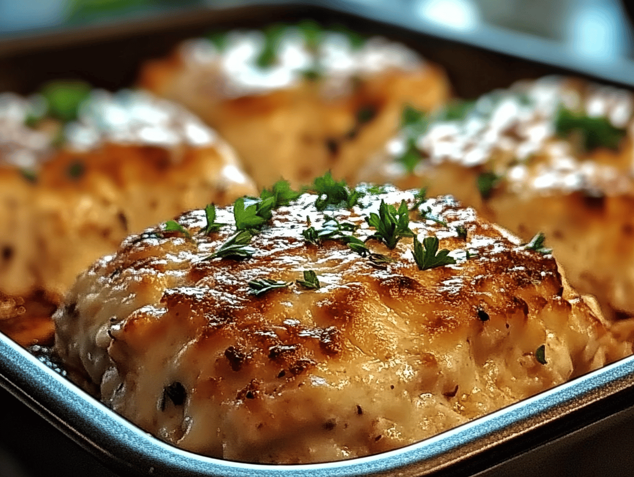 Garlic Parmesan Chicken Meatloaves