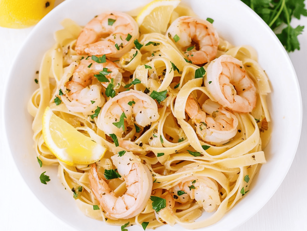 Shrimp Scampi with Linguine