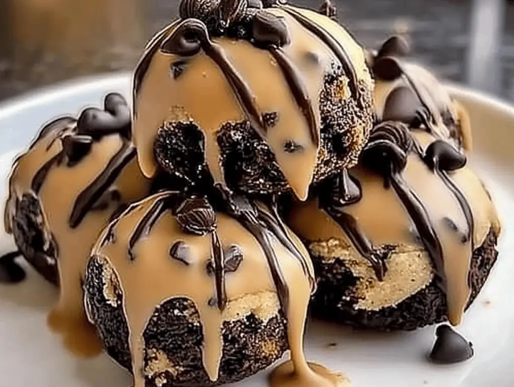 Chocolate Chip Cookie Dough Brownie Bombs