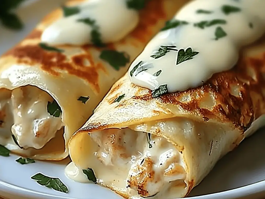 Cheesy Garlic Chicken Wraps