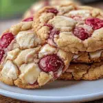 Gooey Raspberry White Chocolate Cookies