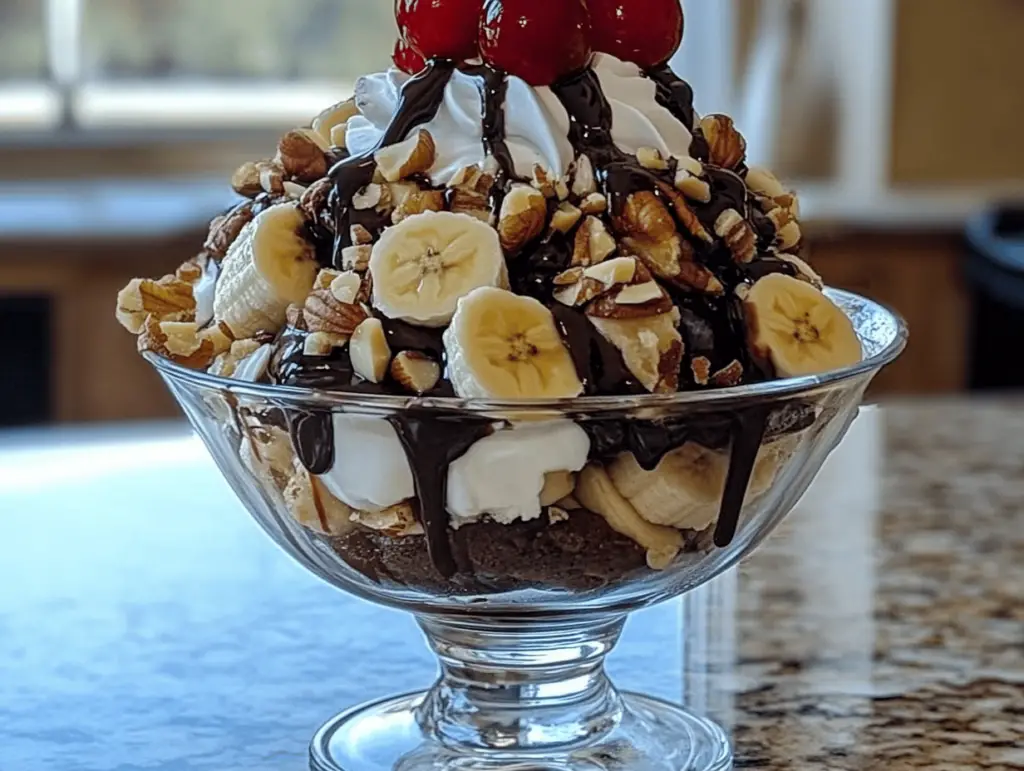 Delicious Banana Split Ice Cream Sundae