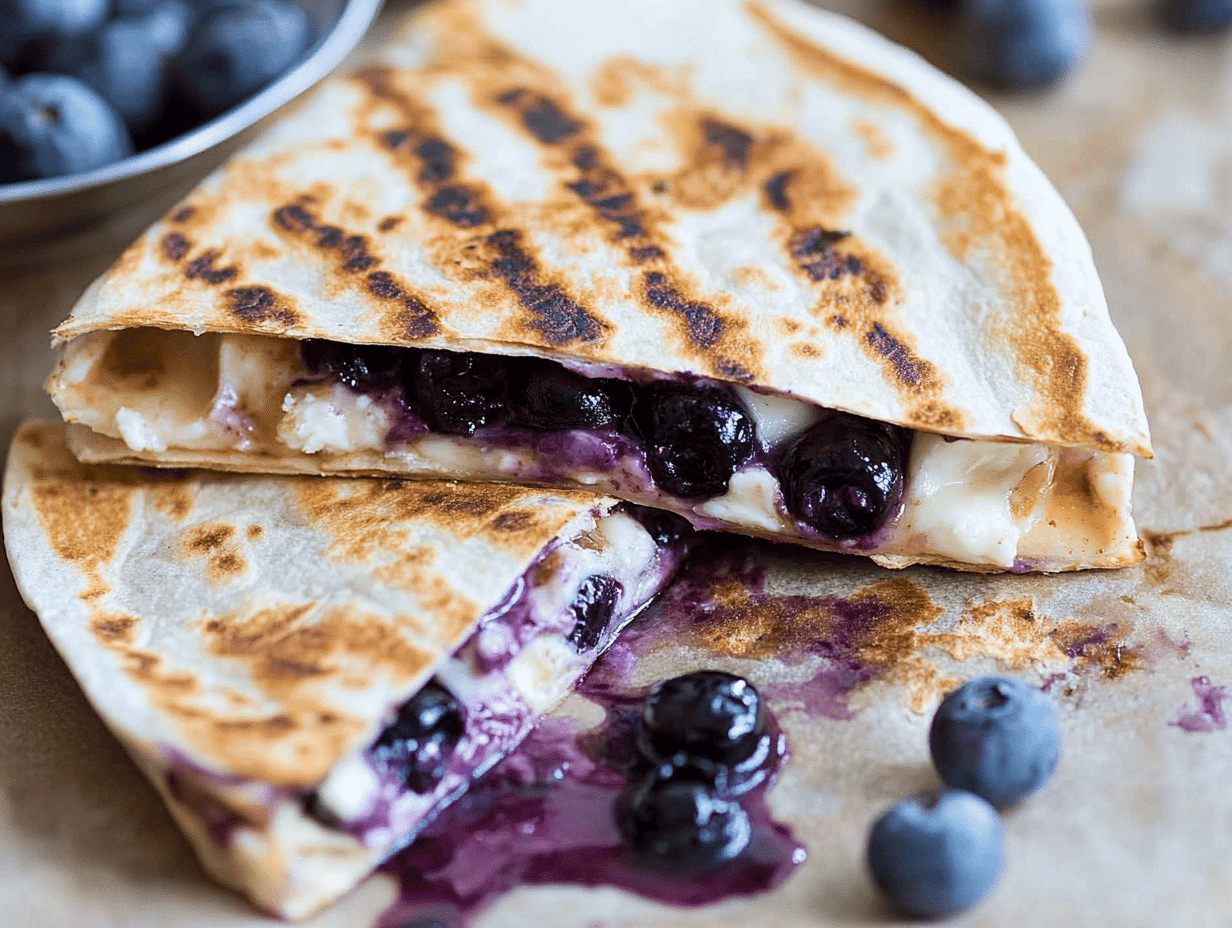 Blueberry Breakfast Quesadilla