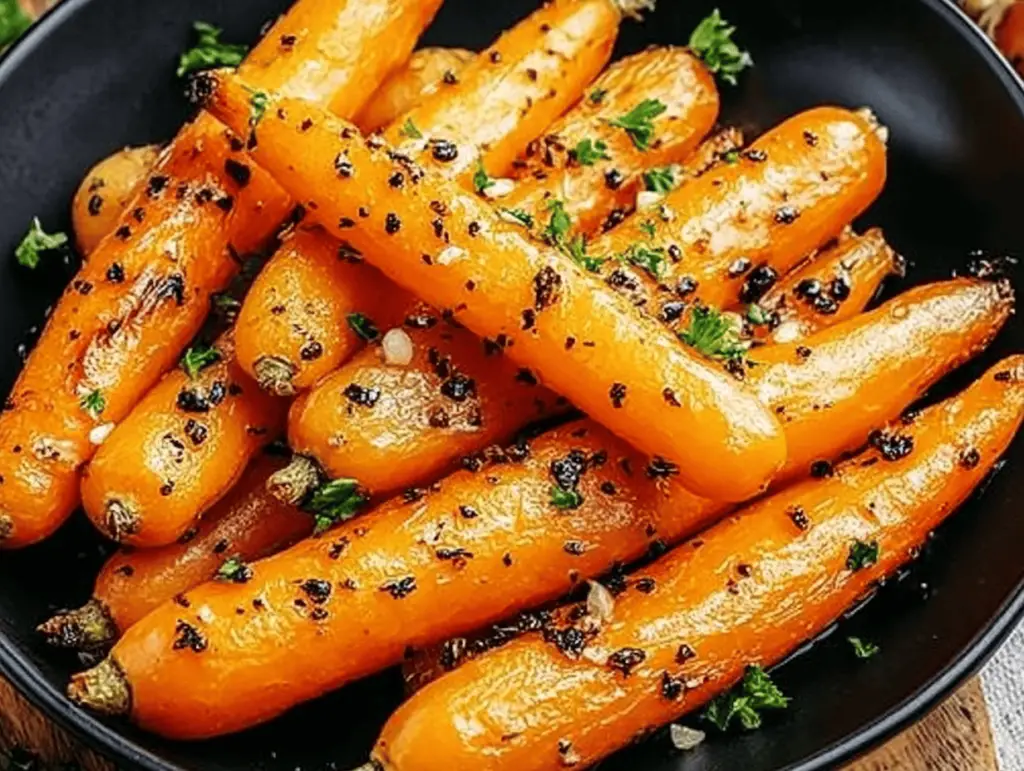 Honey Garlic Roasted Baby Carrots