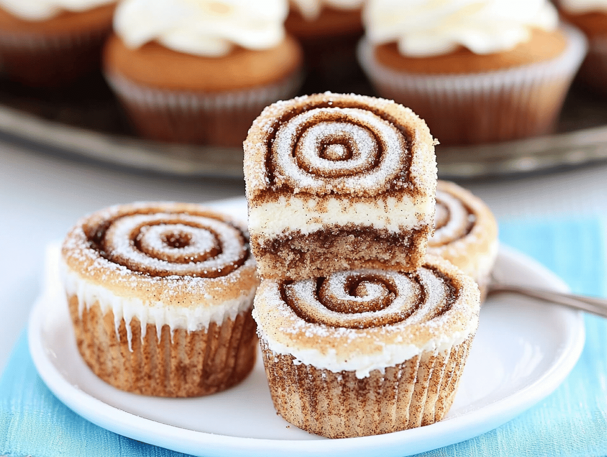 Mini Cinnamon Roll Cheesecakes