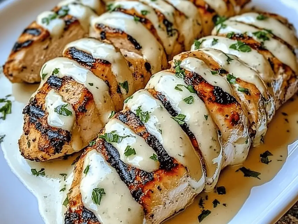 Baked Caesar Chicken with Creamy Parmesan Sauce