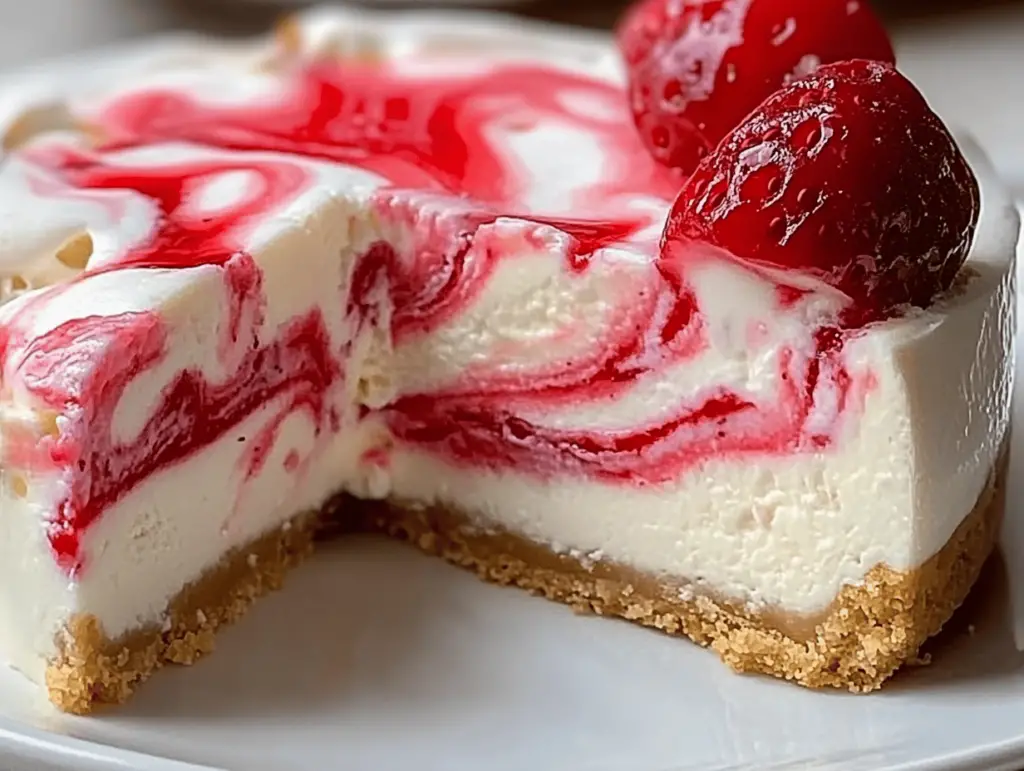 Strawberry Swirl Cheesecake