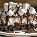 Marshmallow Chocolate Poke Cake