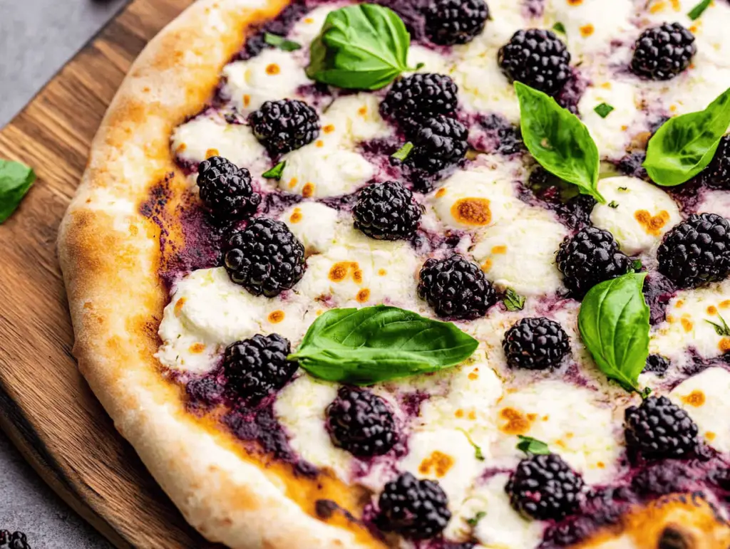 Blackberry Basil Ricotta Pizza